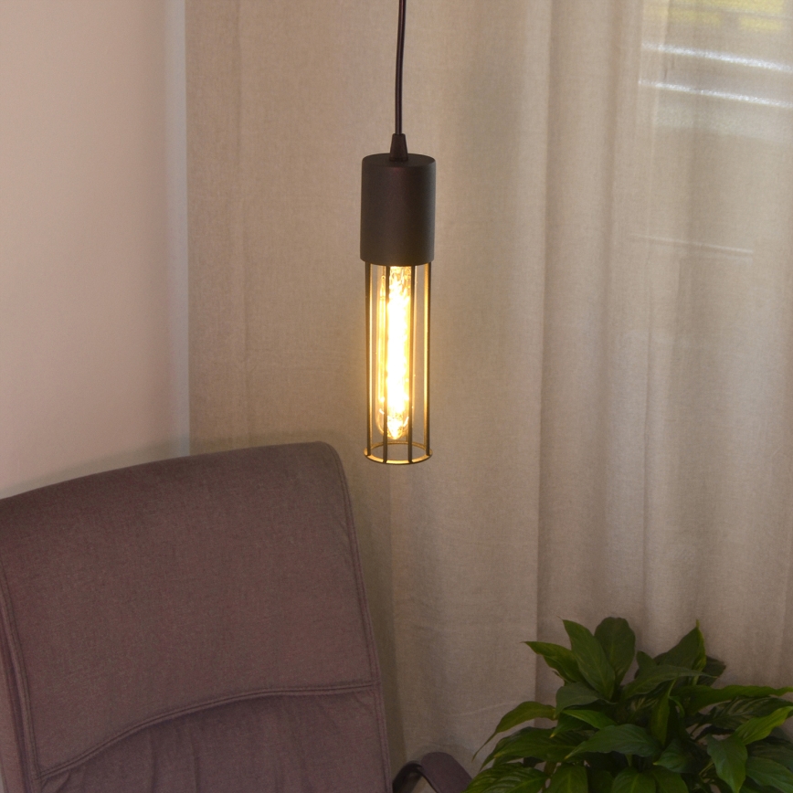 Підвісна люстра MELODY 1xE27/15W/230V чорний