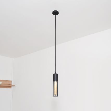 Підвісна люстра MELODY 1xE27/15W/230V чорний