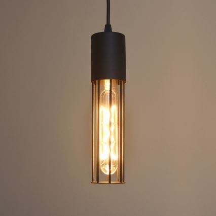 Підвісна люстра MELODY 2xE27/15W/230V чорний