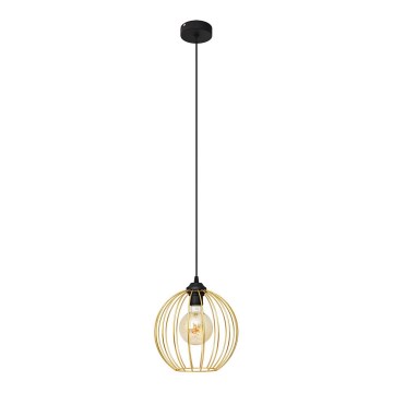 Підвісна люстра MERCURE 1xE27/15W/230V золотий/чорний