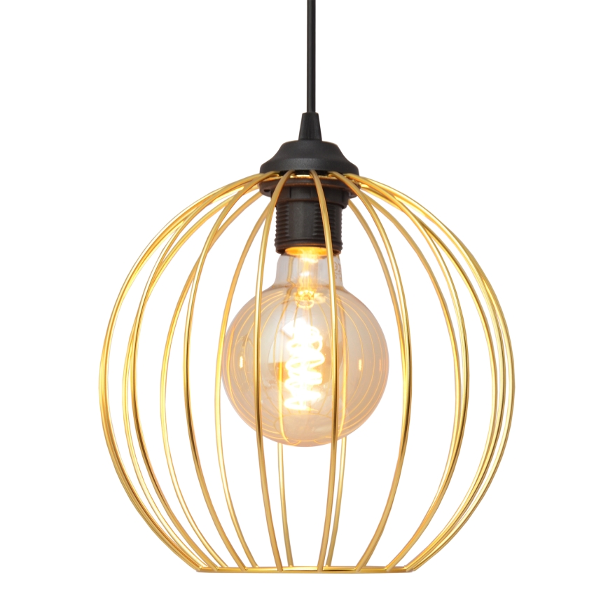 Підвісна люстра MERCURE 1xE27/15W/230V золотий/чорний