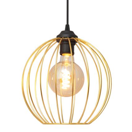 Підвісна люстра MERCURE 2xE27/15W/230V золотий/чорний