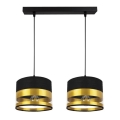 Підвісна люстра MILO 2xE27/60W/230V золотий/чорний