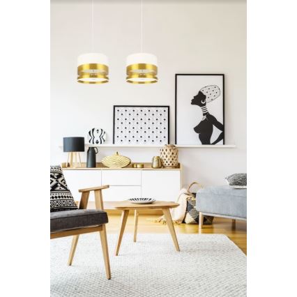 Підвісна люстра MILO 2xE27/60W/230V золотий