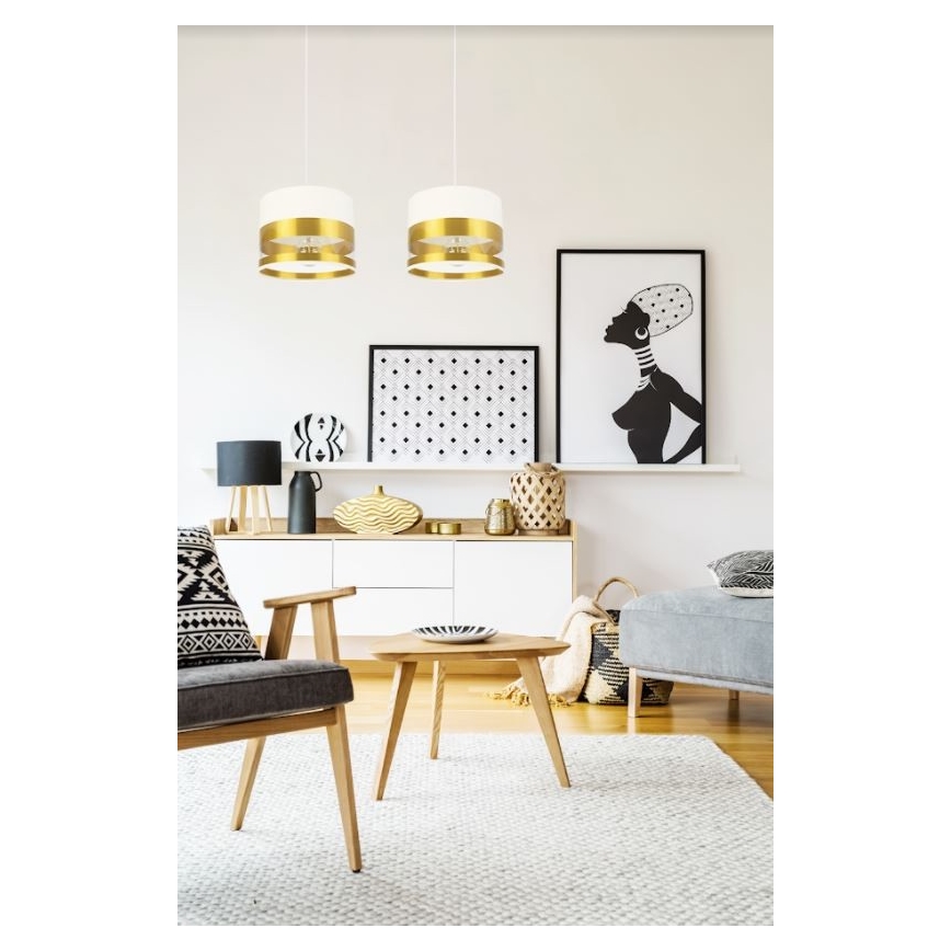 Підвісна люстра MILO 2xE27/60W/230V золотий