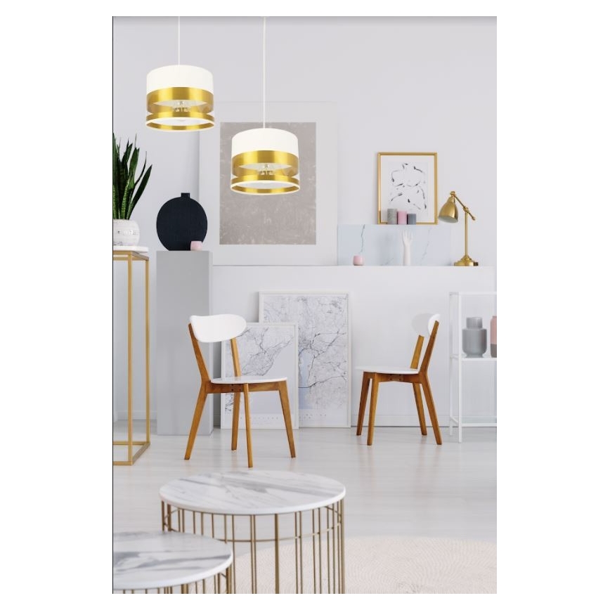 Підвісна люстра MILO 2xE27/60W/230V золотий