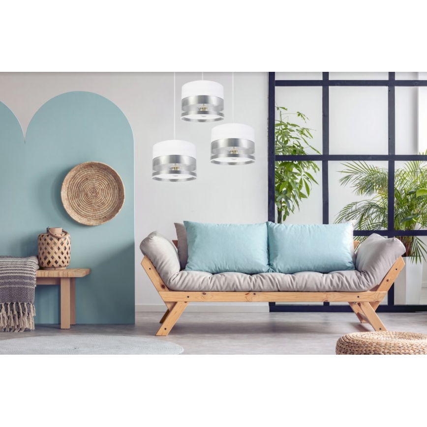 Підвісна люстра MILO 3xE27/60W/230V срібний