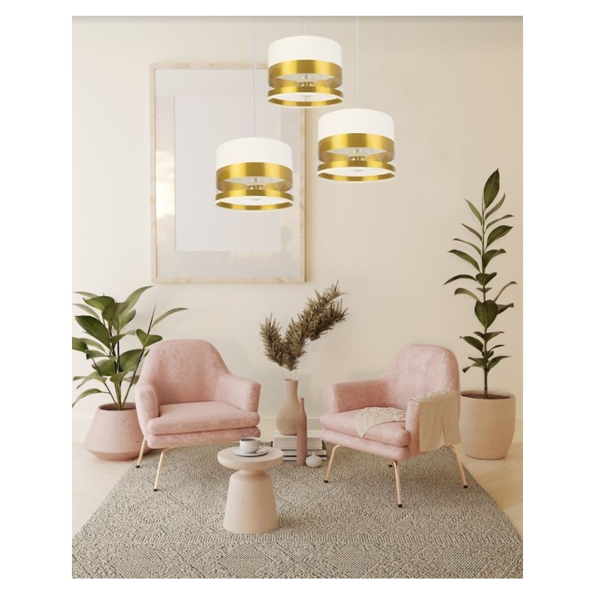 Підвісна люстра MILO 3xE27/60W/230V золотий