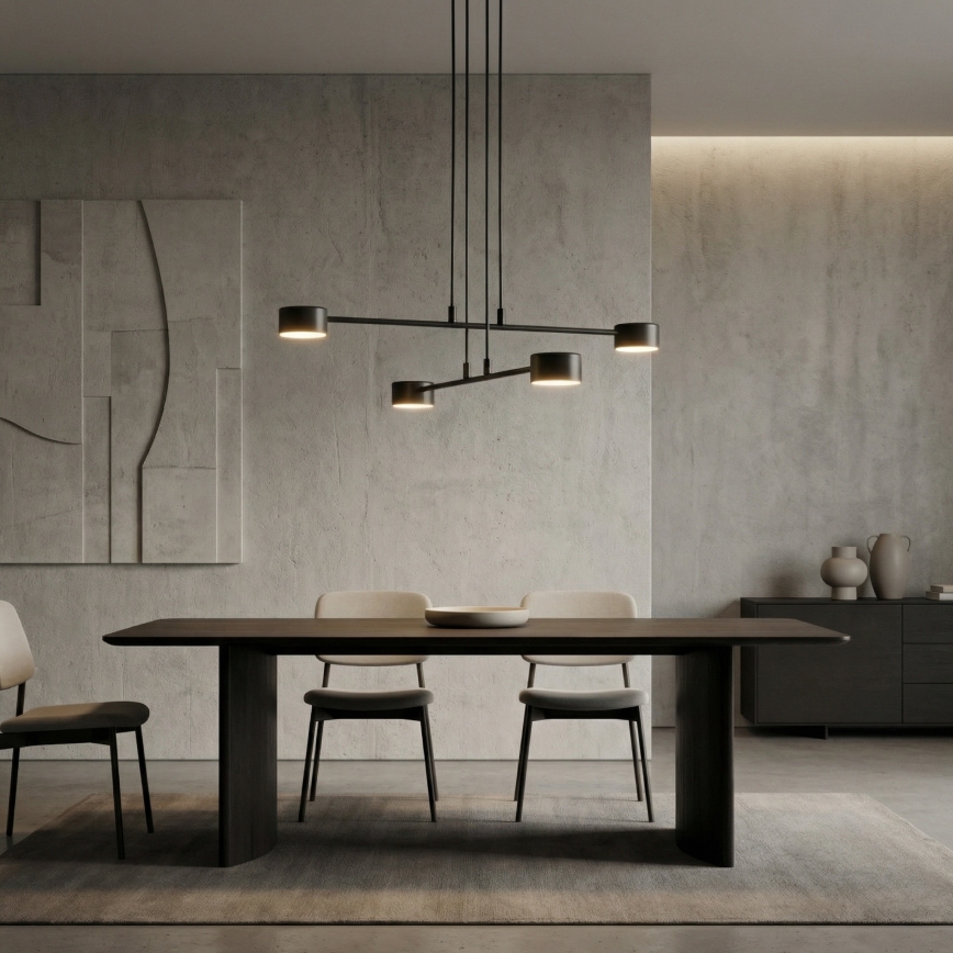 Підвісна люстра MODUS 4xGX53/10W/230V чорний