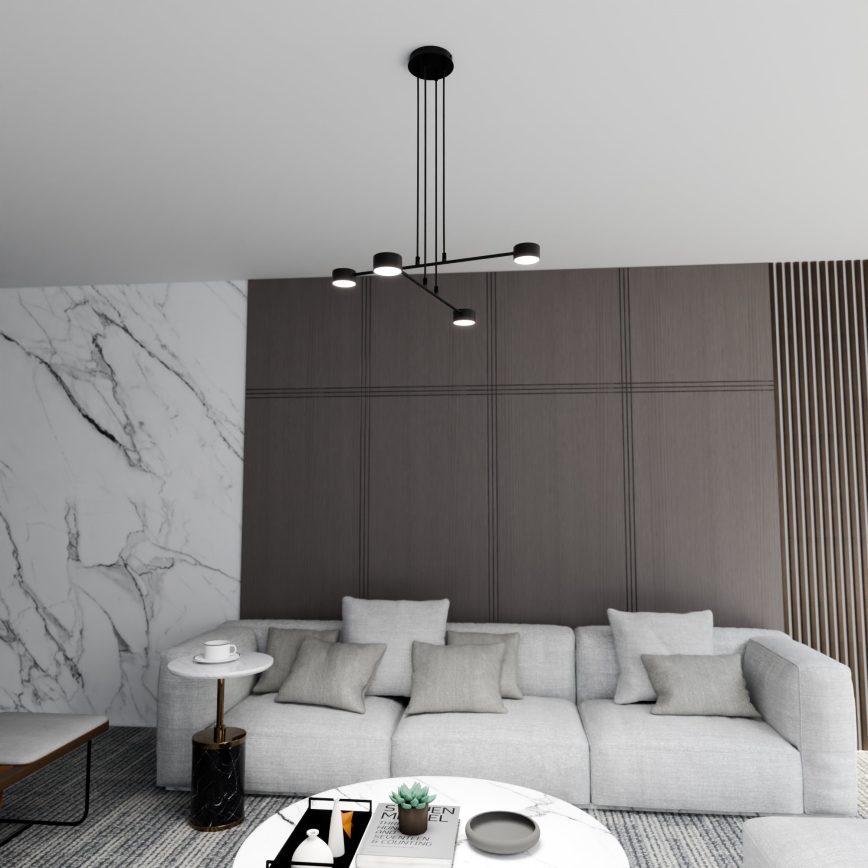 Підвісна люстра MODUS 4xGX53/10W/230V чорний