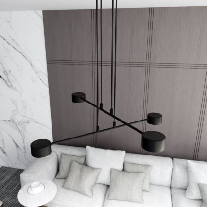 Підвісна люстра MODUS 4xGX53/10W/230V чорний