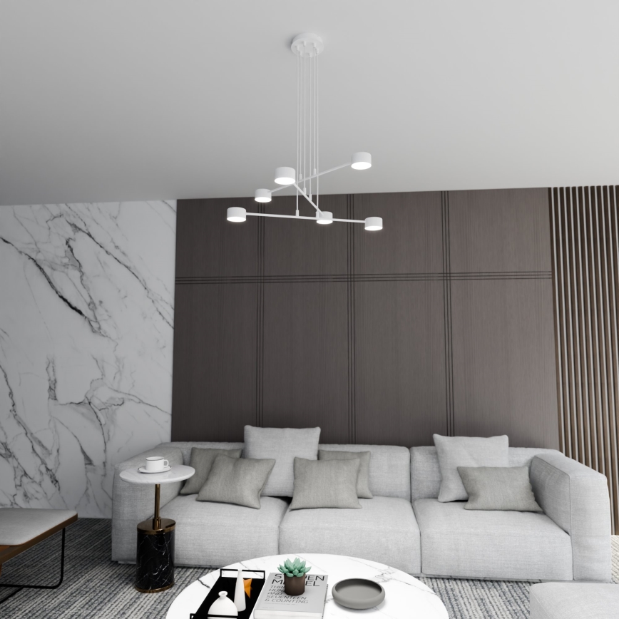 Підвісна люстра MODUS 6xGX53/10W/230V білий