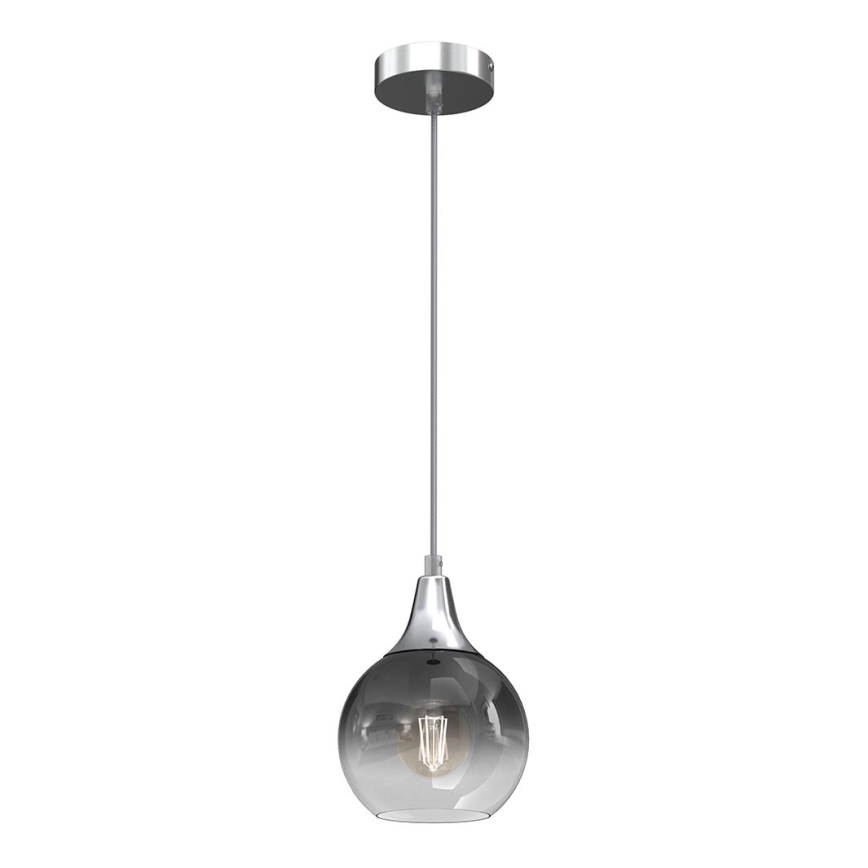 Підвісна люстра MONTE 1xE27/60W/230V діаметр 15 см матовий хром