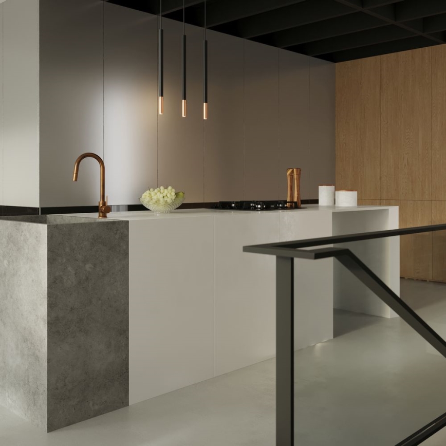 Підвісна люстра MOSAIC 1xG9/12W/230V чорний/мідний