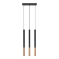 Підвісна люстра MOSAIC 3xG9/12W/230V чорний/мідь