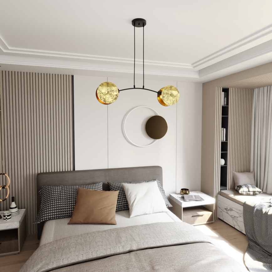 Підвісна люстра MOTIF 2xE14/10W/230V золотий