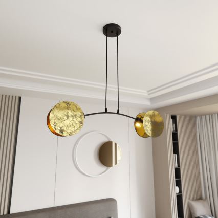 Підвісна люстра MOTIF 2xE14/10W/230V золотий