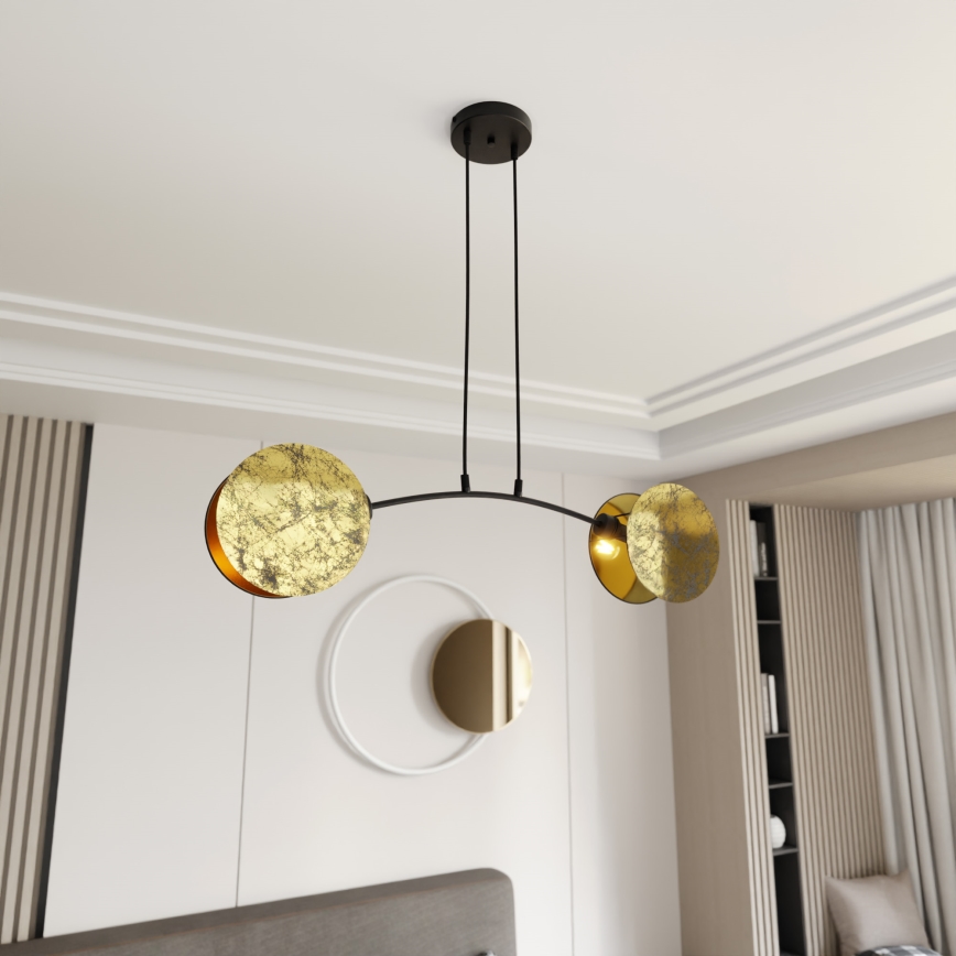 Підвісна люстра MOTIF 2xE14/10W/230V золотий