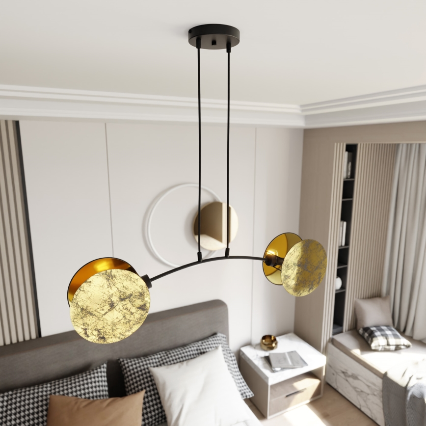 Підвісна люстра MOTIF 2xE14/10W/230V золотий