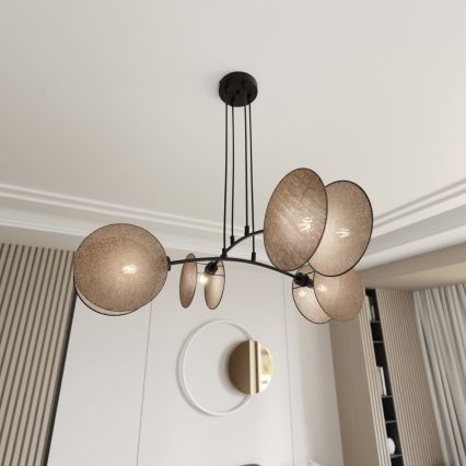 Підвісна люстра MOTIF 4xE14/10W/230V бежевий