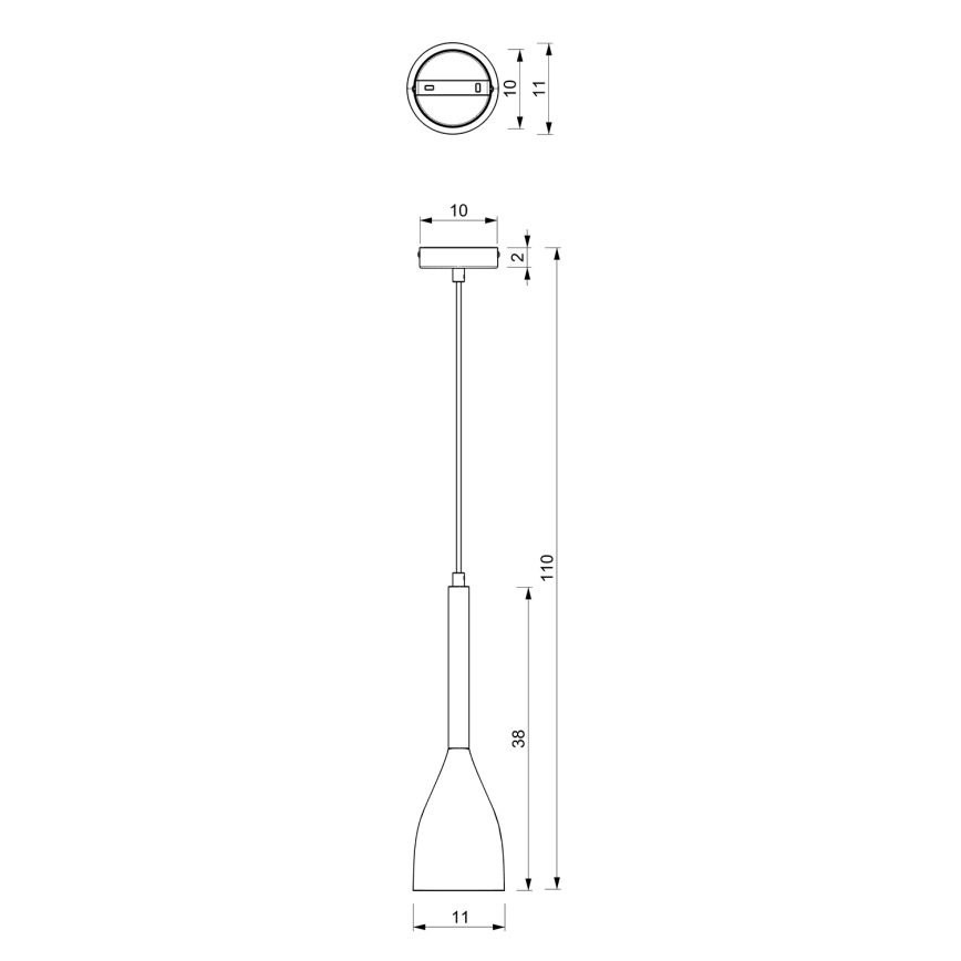 Підвісна люстра MUZA 1xE27/60W/230V