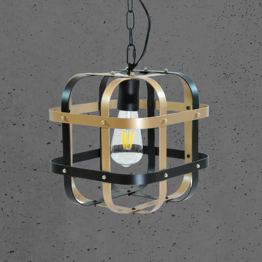 Підвісна люстра на ланцюгу KLATKA 1xE27/10W/230V