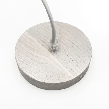 Підвісна люстра на шнурі AIDA 1xE27/60W/230V, діаметр 35 см, дуб/білий