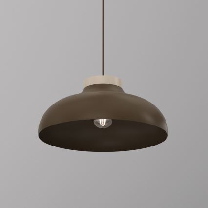 Підвісна люстра на шнурі BASCA 1xE27/15W/230V коричнева/бежева
