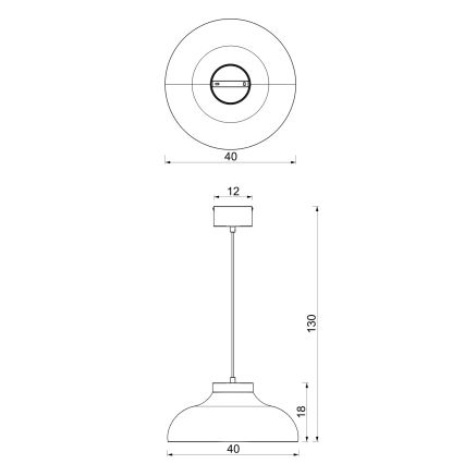 Підвісна люстра на шнурі BASCA 1xE27/15W/230V кремова