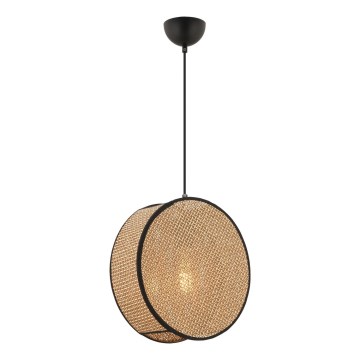 Підвісна люстра на шнурі BIG DRUM 1xE27/60W/230V коричнева/чорна