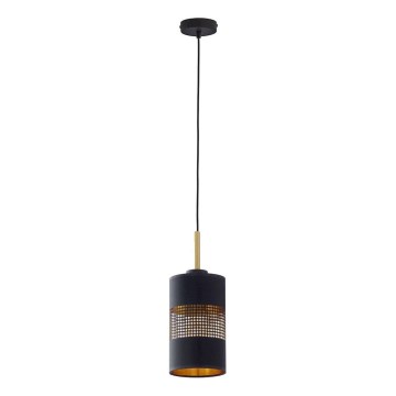 Підвісна люстра на шнурі BOGART 1xE27/15W/230V чорна/золота