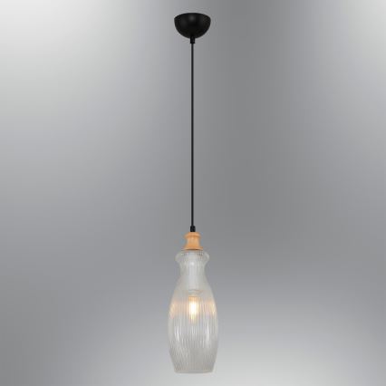 Підвісна люстра на шнурі BOTTLE 1xE14/4W/230V прозора