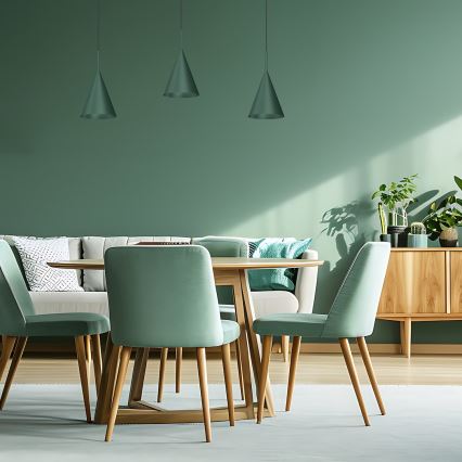 Підвісна люстра на шнурі CAPITAL 1xGX53/15W/230V, Ø 17 см, зелена