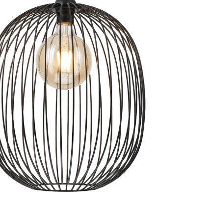 Підвісна люстра на шнурі DESTELLO 1xE27/15W/230V діаметр 32 см чорна