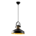 Підвісна люстра на шнурі DODO 1xE27/40W/230V чорна/бронзова
