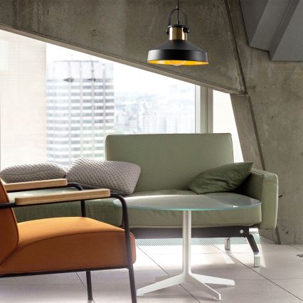 Підвісна люстра на шнурі DODO 1xE27/40W/230V чорна/бронзова