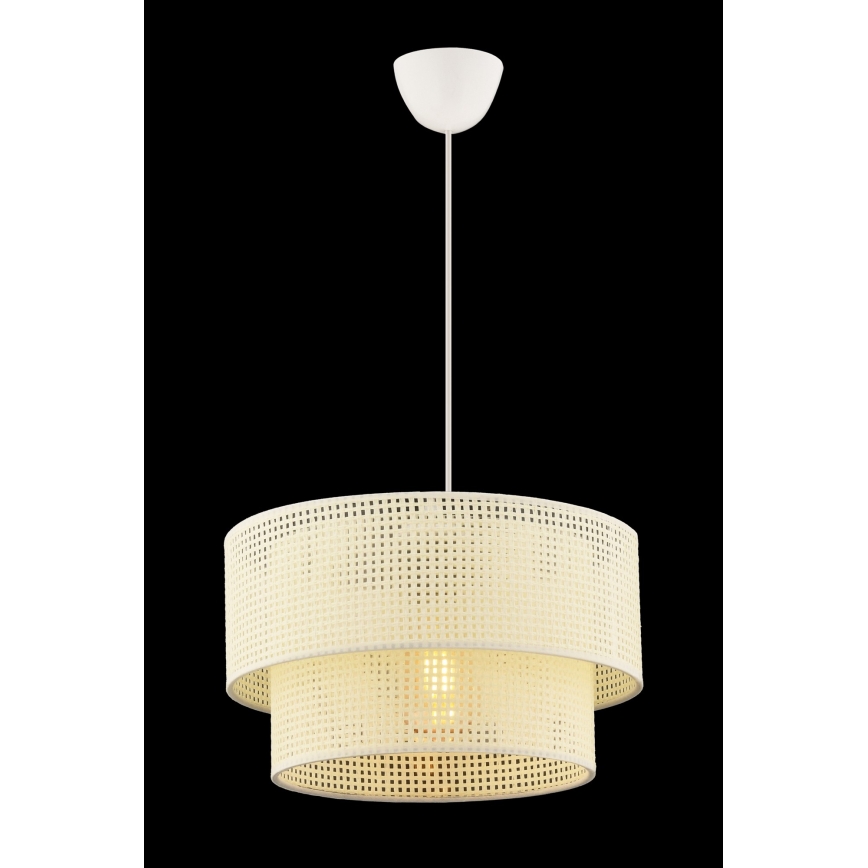 Підвісна люстра на шнурі ECHO, 1xE27/60W/230V, кремова