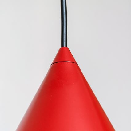 Підвісна люстра на шнурі ETNA II 1xE27/15W/230V, діаметр 25 см, червона