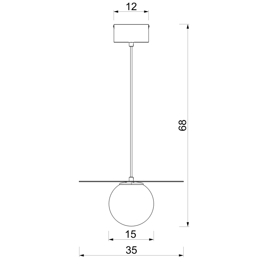 Підвісна люстра на шнурі FLAT 1xE27/15W/230V бежевого кольору
