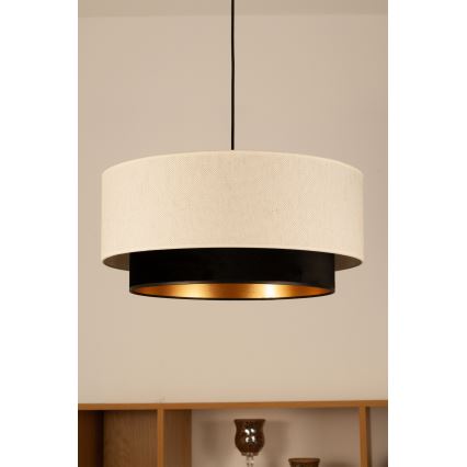 Підвісна люстра на шнурі NATIA 1xE27/60W/230V діам. 45 см біла/чорна