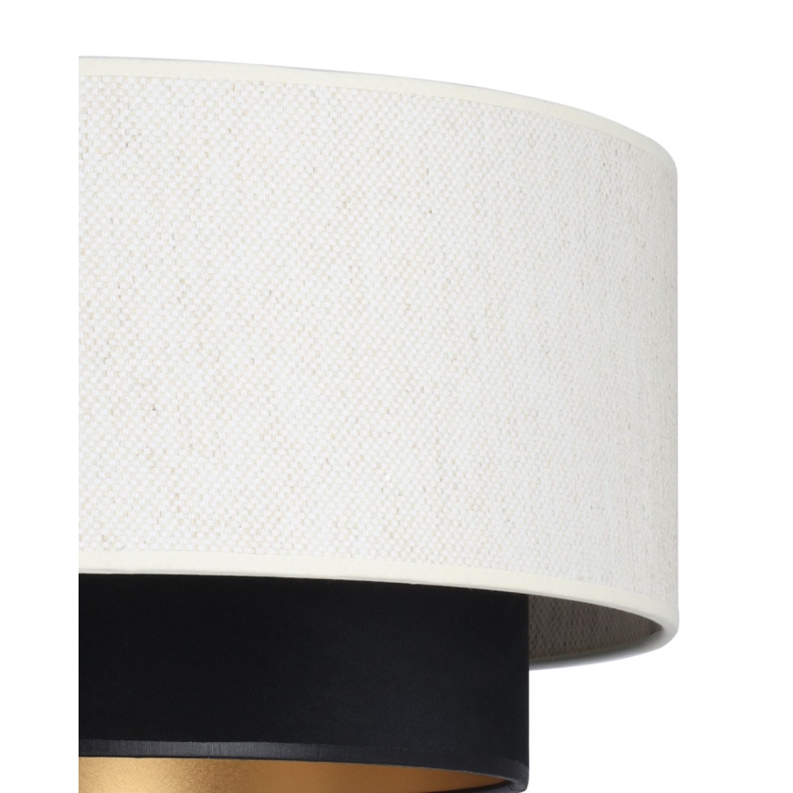 Підвісна люстра на шнурі NATIA 1xE27/60W/230V діам. 45 см біла/чорна