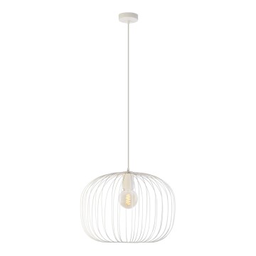 Підвісна люстра на шнурі OVELLA 1xE27/15W/230V діам. 46 см кремова