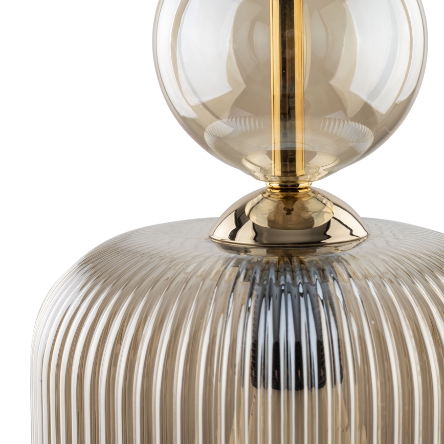 Підвісна люстра на шнурі SOPHIA 1xE14/10W/230V чорна/димчато-бежева