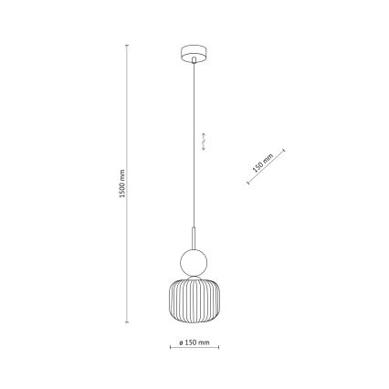 Підвісна люстра на шнурі SOPHIA 1xE14/10W/230V чорна/зелена/димчасто-бежева