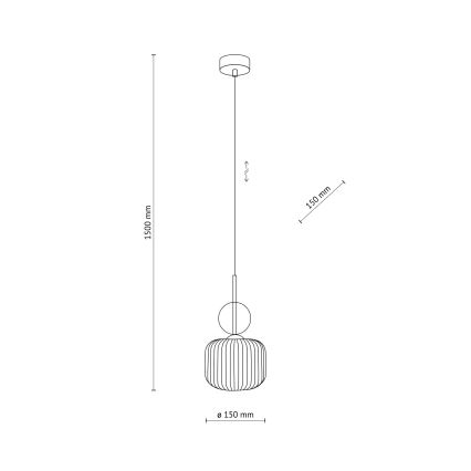 Підвісна люстра на шнурі SOPHIA 1xE14/10W/230V чорна/димчато-бежева