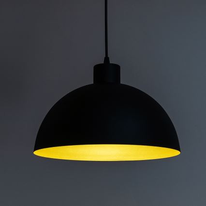 Підвісна люстра на шнурі VESPER, 1xE27/15W/230, діаметр 18 см, чорна/золота