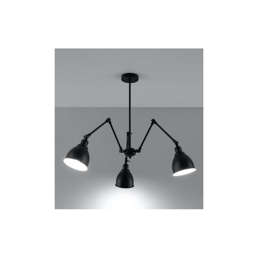Підвісна люстра на штанзі STARK SHADE 3xE27/60W/230V