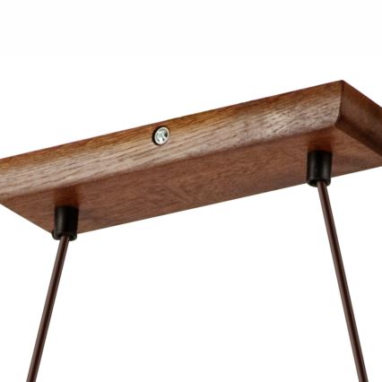 Підвісна люстра на тросі AIDA 2xE27/60W/230V, діаметр 35 см, дуб/горіх