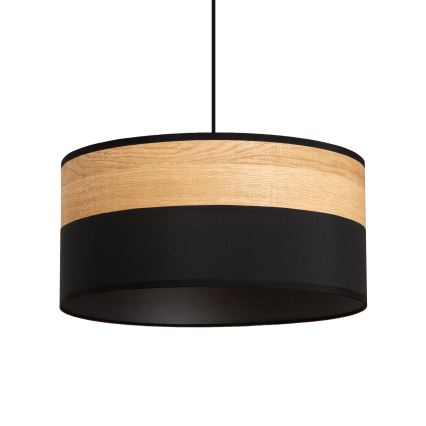 Підвісна люстра на тросі ALBA, 1xE27/15W/230V, діаметр 45 см, чорна/коричнева