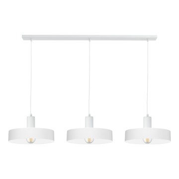 Підвісна люстра на тросі ARCANE 3xE27/60W/230V біла